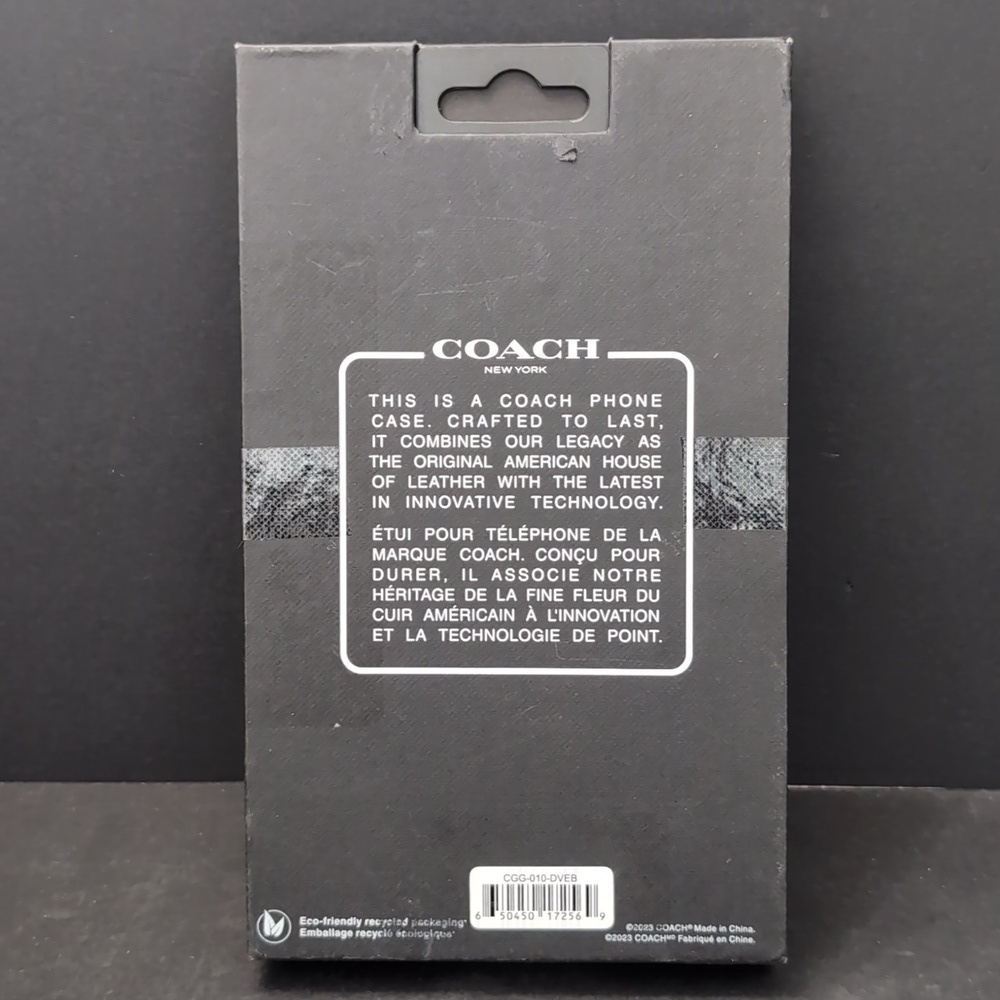 New In Box Coach Leather Light Gray Slim Wrap Google Pixel 7A Phone Case. - Picture 4 of 5